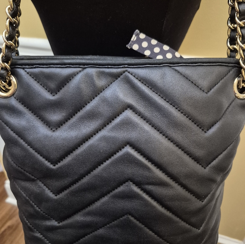 Talbots Black Quilted Shoulder Bag - Picture 3 of 14